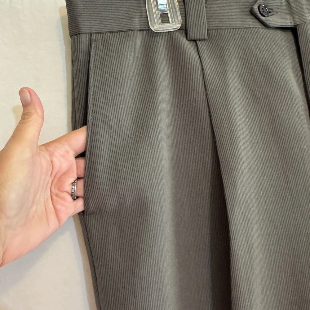 B-262 Men’s Bill‎ Blass Gray Pleated Front Dress Pants Size 38x33